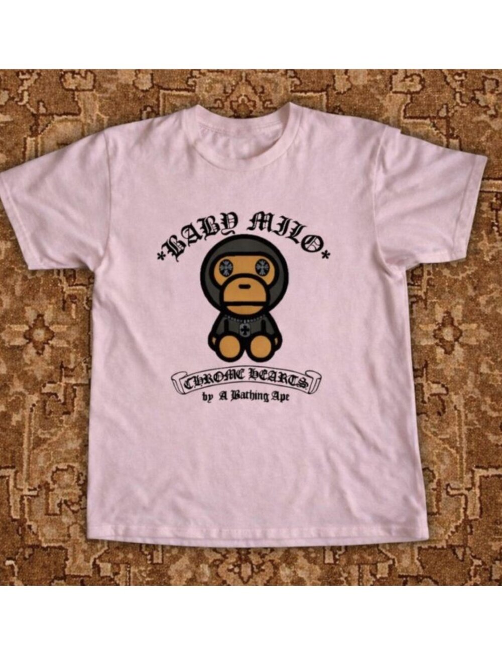 Baby Milo Chrome Hearts Light Pink Graphic